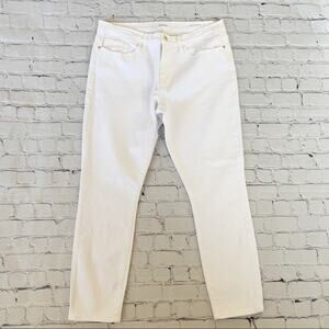 NWT - Frame Le Skinny De Jeanne Crop Jeans White Size 33
